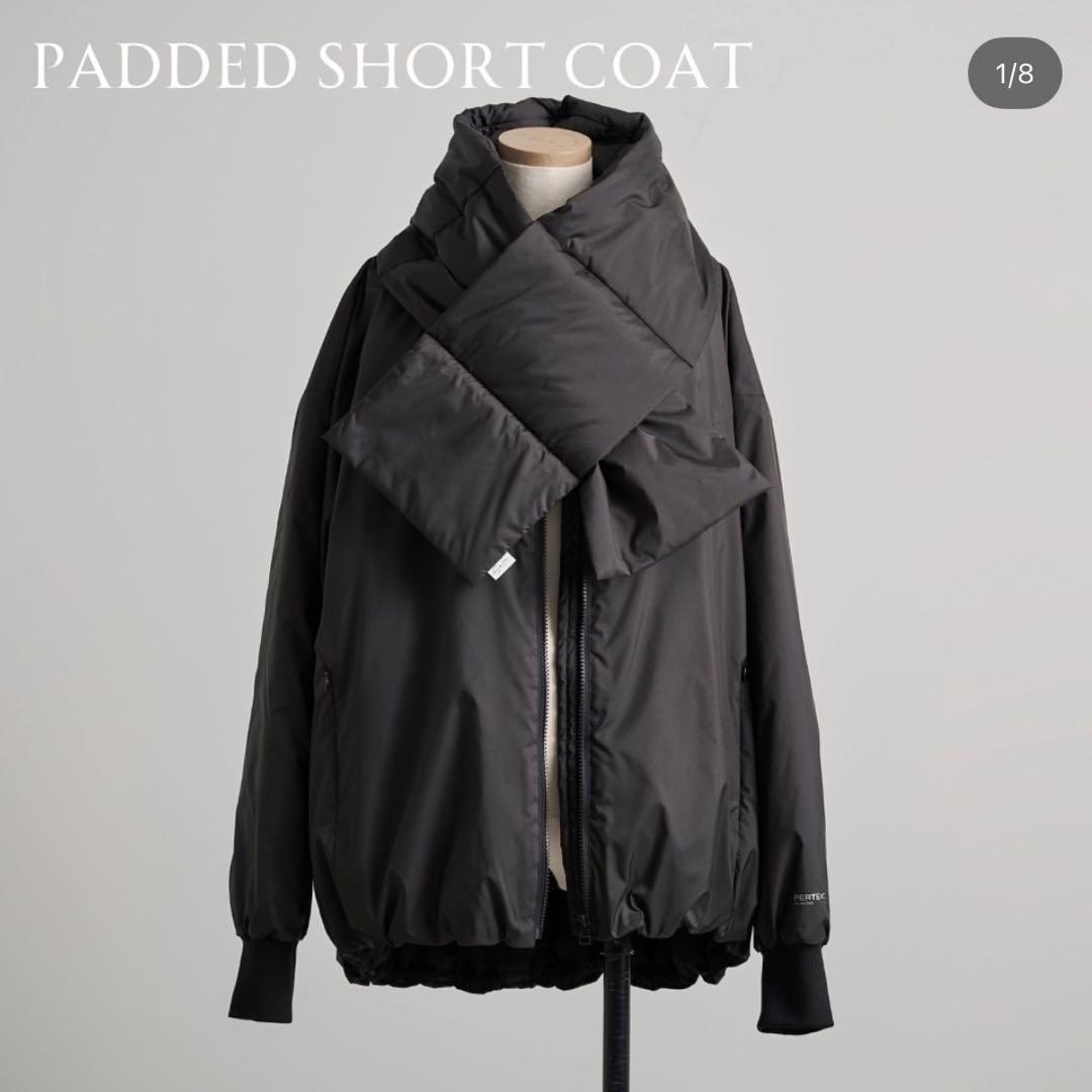 ストラ　Stola.プリマロフト＆パーテックス マフラー付きコート Stola.プリマロフト＆パーテックス マフラー付きコート グレージュ完売