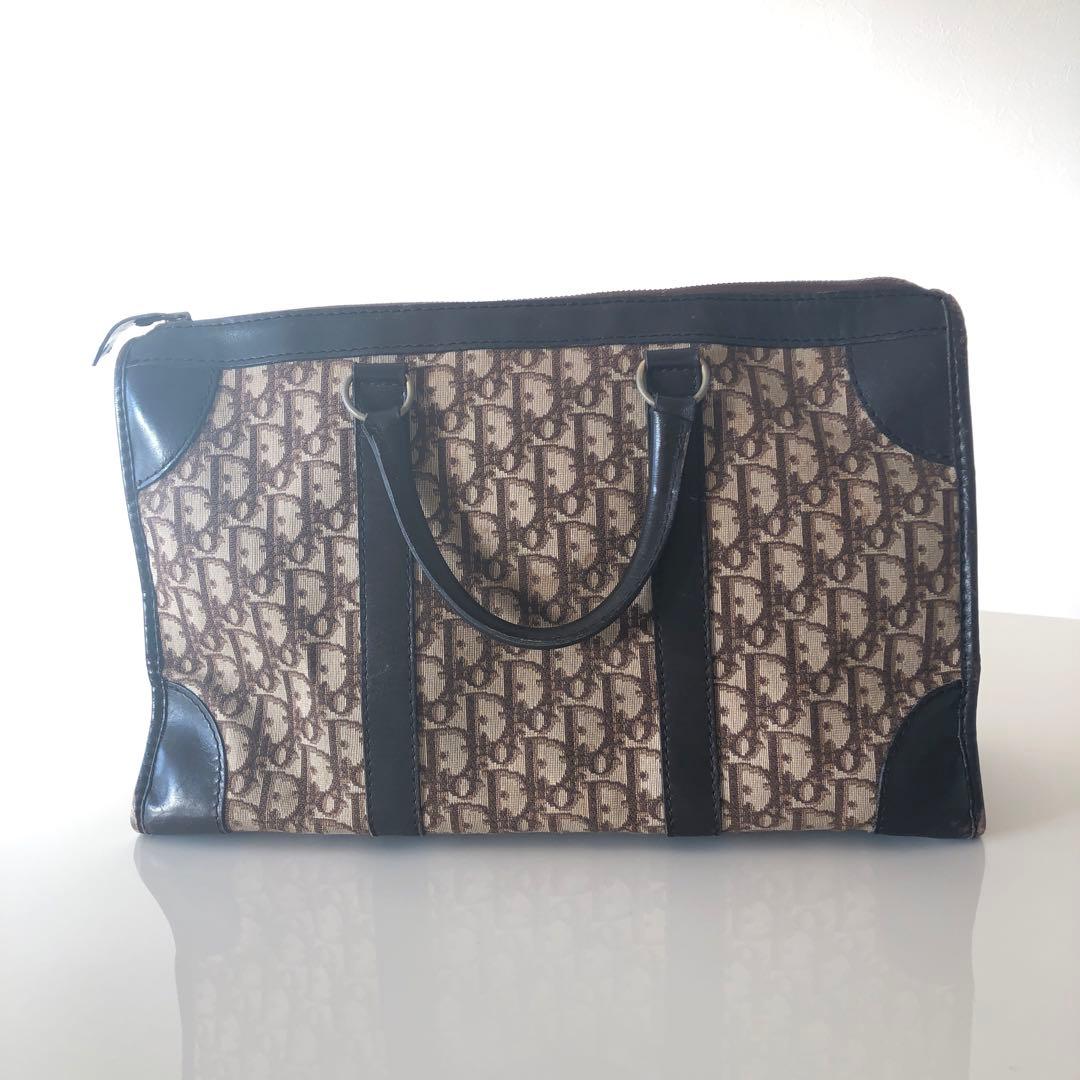 値下げします！Dior トートバッグ キャンバス レザー ブラウン Medium Dior Toujours Bag Cedar Green Macrocannage Suede Goatskin