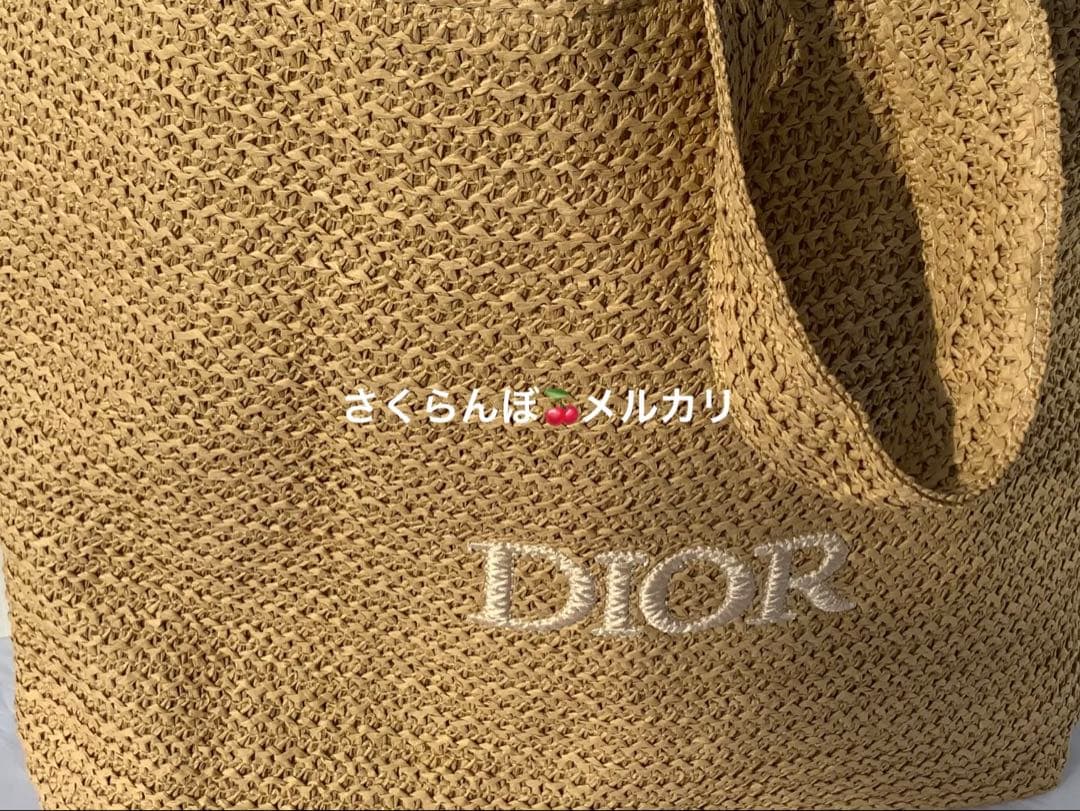 ディオール ノベルティ ストロー トートバッグ Dior - メルカリ