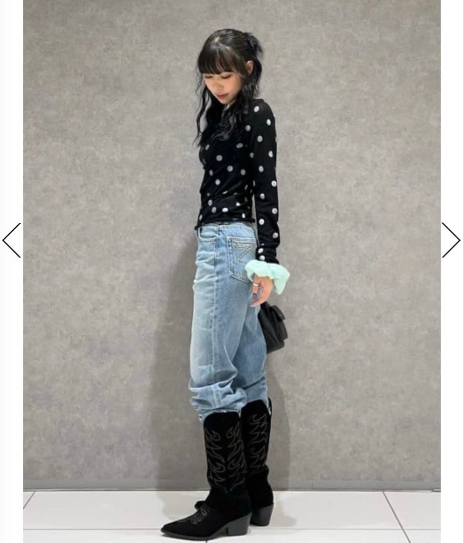 MICHIXSLY DOTS KNIT トップス ミチスライドットニットトップス - メルカリ