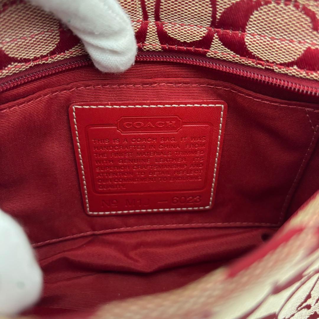 ✨美品✨ コーチ アクセサリーポーチ シグネチャ キャンバス 6023