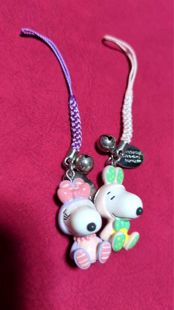 d*9様 レア　USJ ユニバーサル　スヌーピーストラップ　ペアセット　2012