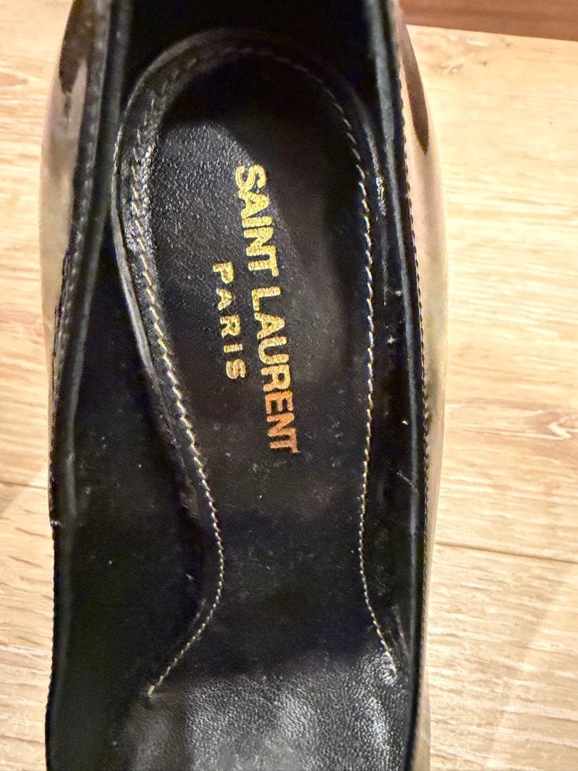 極美品】サンローラン パリ エナメル パンプス ブラック 38（25cm