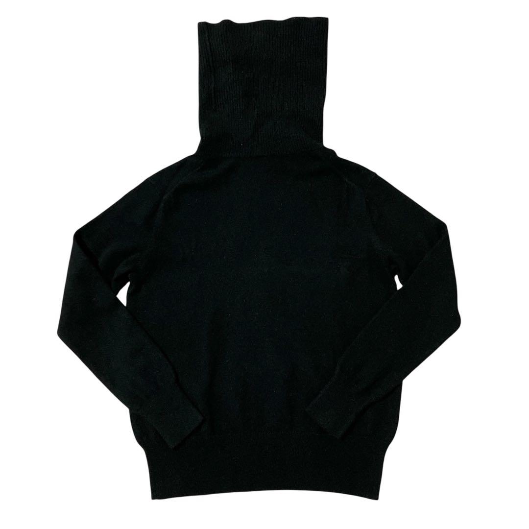 ユニクロ カシミヤ100% タートル ブラック 黒 M - メルカリ