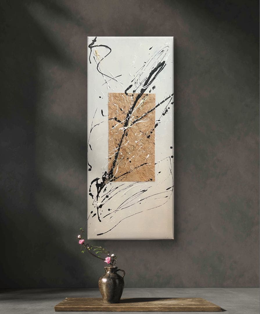 原画/和風/禅/絵画/アート/抽象画/ニュアンス/モダン/ホテル/内装/海外 長夜 Cho Ya 】原画/和風/禅/絵画/アート/抽象画/ニュアンス/モダン