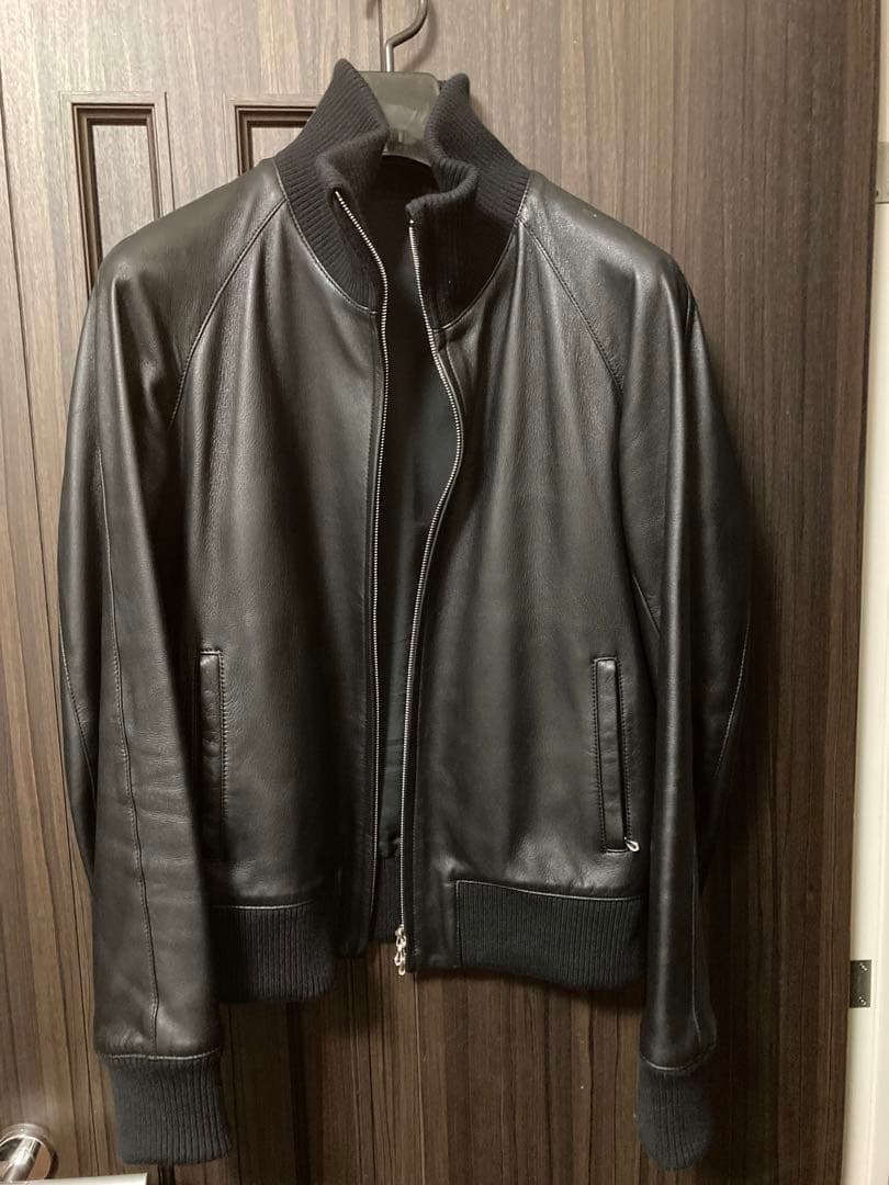 【極美品】LITHIUM HOMME ラムレザージャケット ブラック　 48