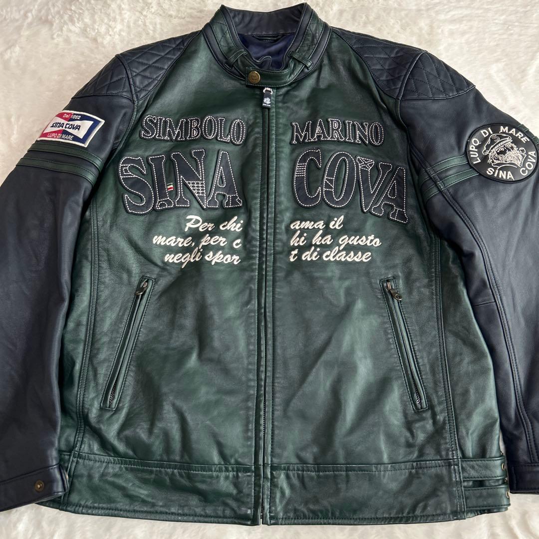 SINA COVA⭐︎L シナコバ レザーライダースジャケット シングル パテット フライトレザージャケット 22223910