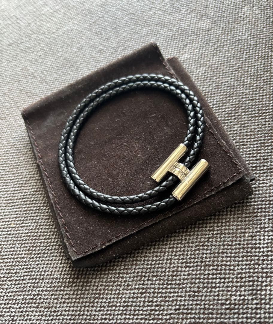 エルメス／レザーブレスレット／【トゥルニ】トレッセ