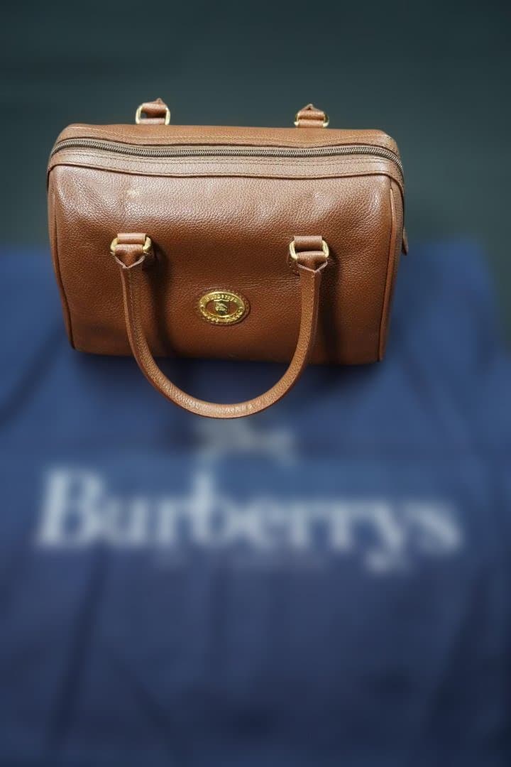 限定値引き！！　Burberrys ブラウンレザー　ミニボストンバッグ