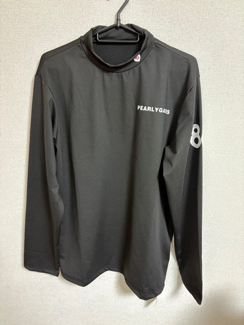 【新品・未使用】パーリーゲイツ 裏起毛 モックネック セーター ブラック メンズ PEARLY GATES（パーリーゲイツ） セーター ニット 12G部分ジャガード