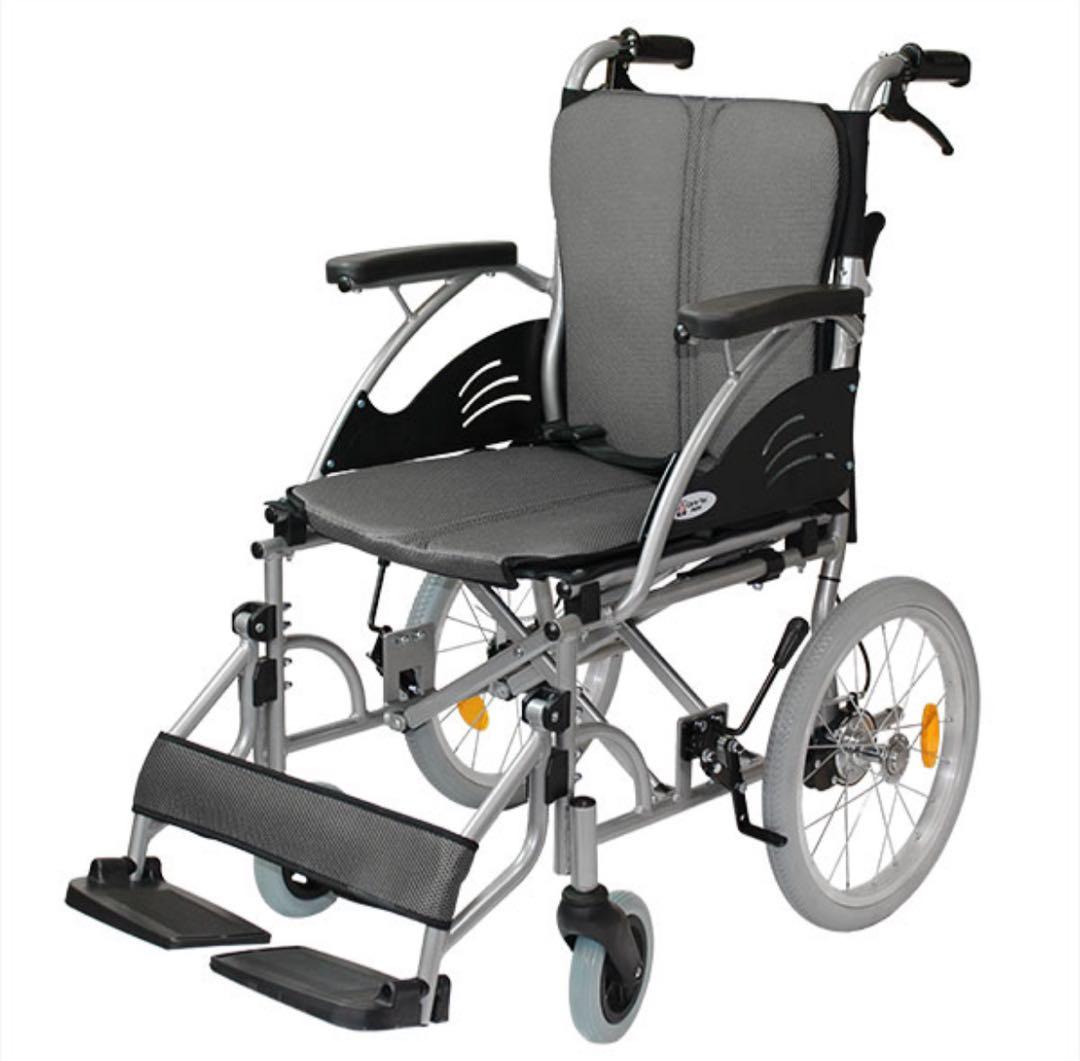 ちょうどいい　新世代超軽量11kg スタンダード介助式車椅子 Wクッション