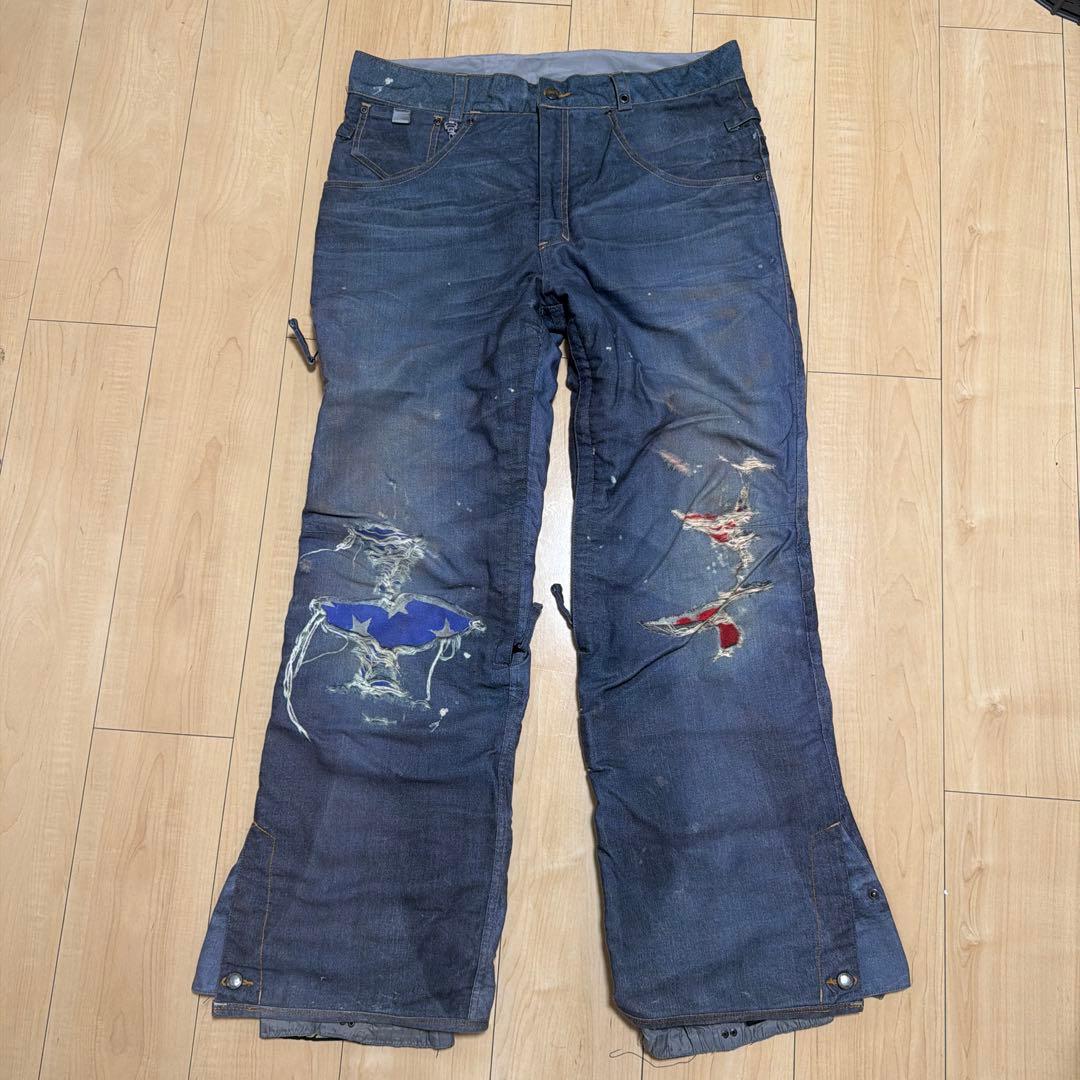 686 スノーボード　ウェア　パンツ　デニム感　L