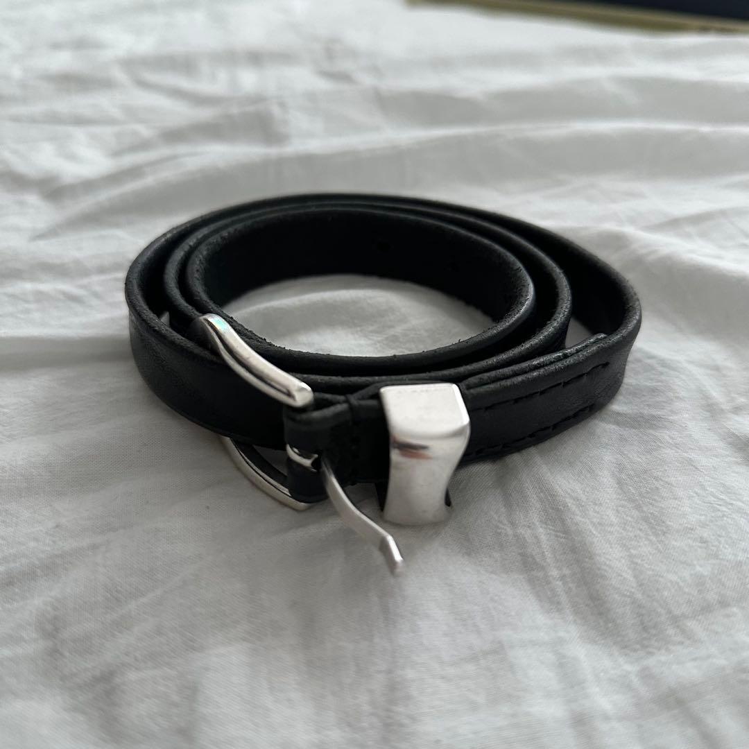 小物 our legacy 2cm belt black L70