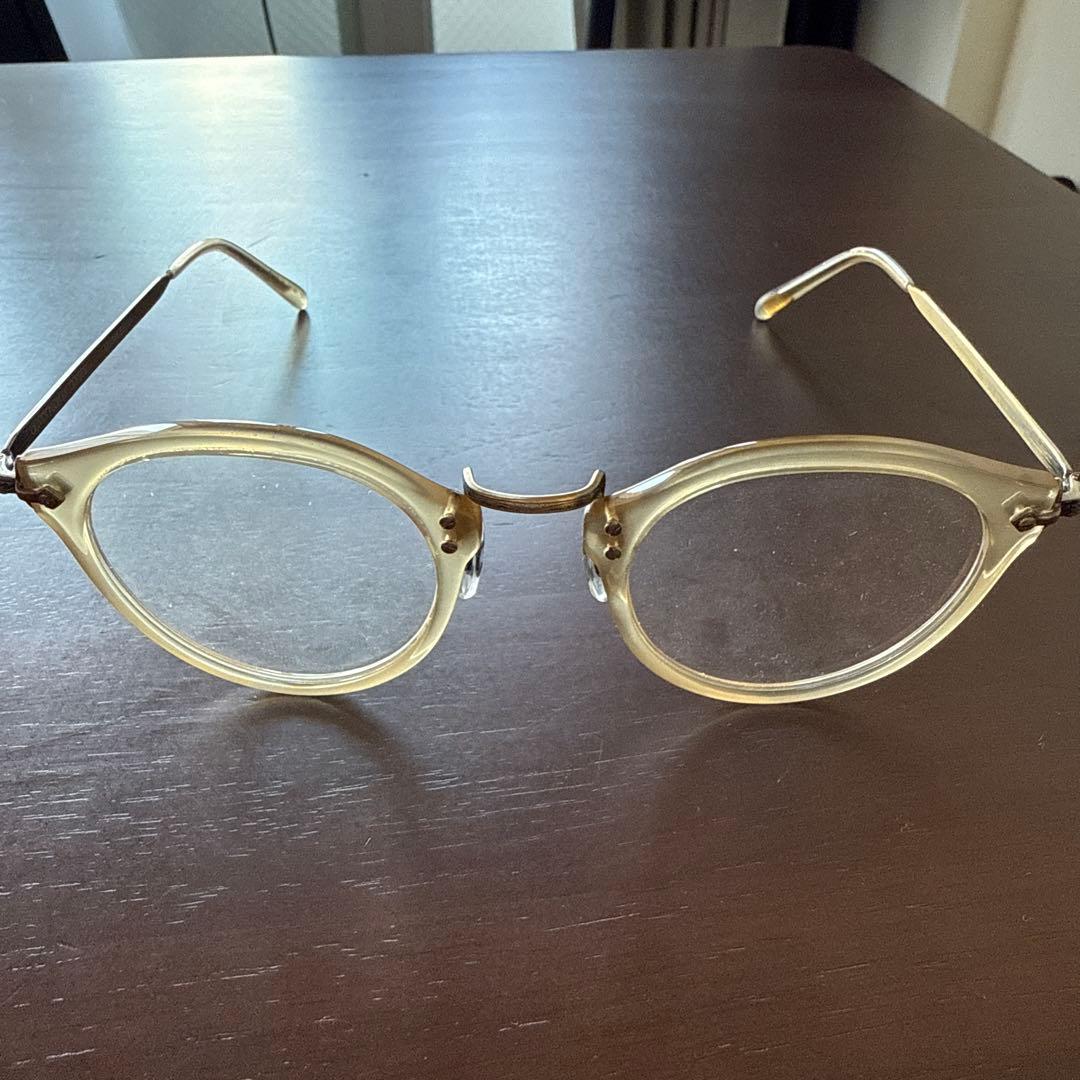 Oliver peopleクリアオーバルメタルフレーム眼鏡