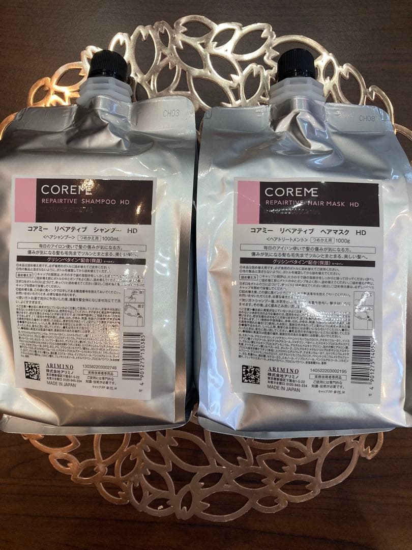 コアミー リペアティブHD シャンプー1000ml/マスク1000g詰替セット