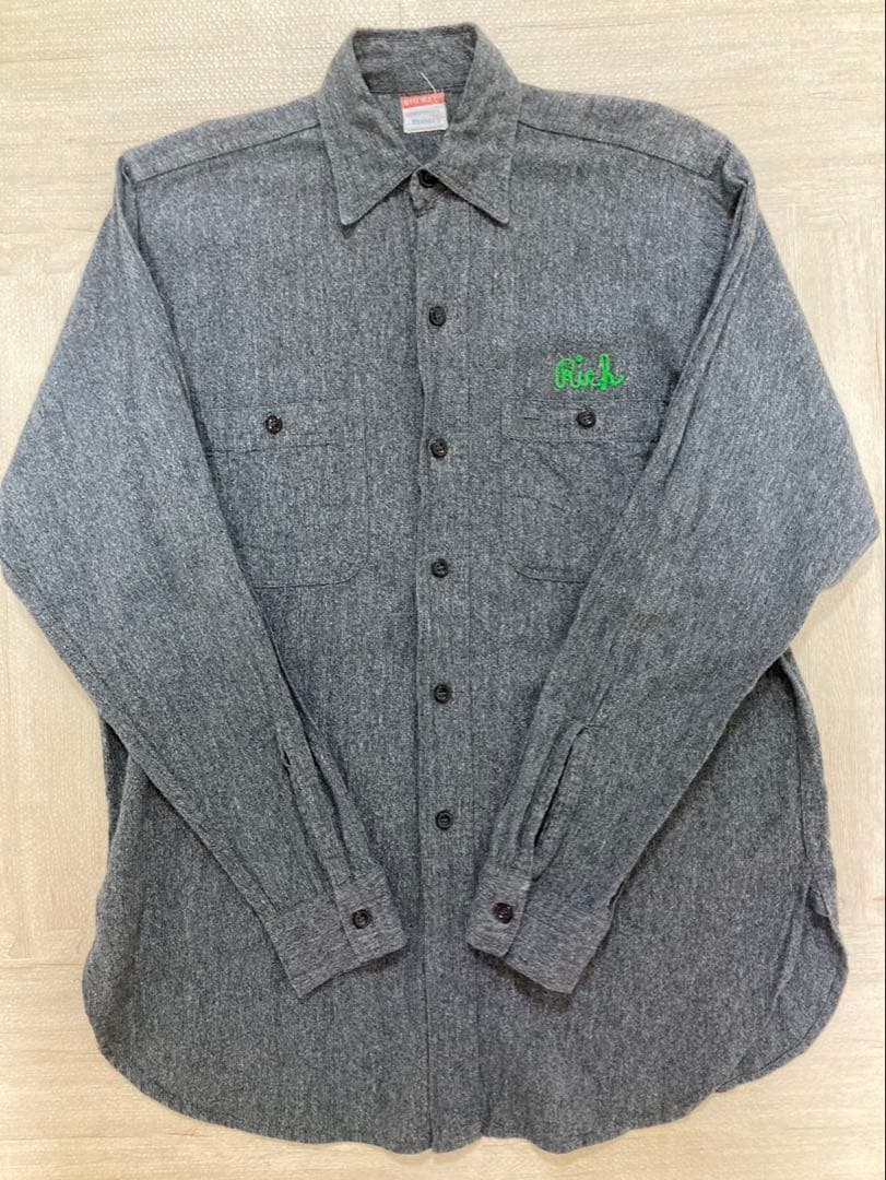 60s BIGMAC ブラックシャンブレーシャツ 黒シャン ヴィンテージ