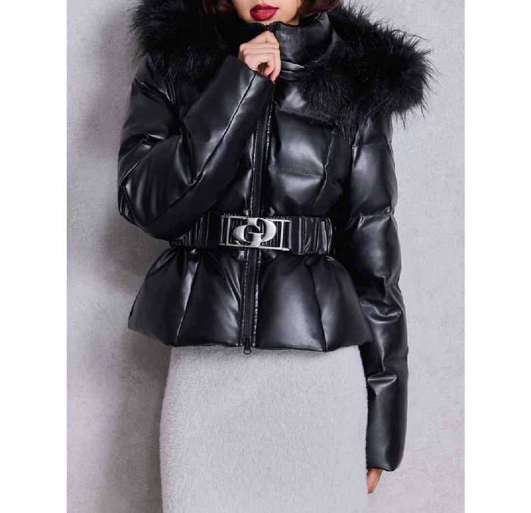 gyda ダウン　ベルト付き　レザー