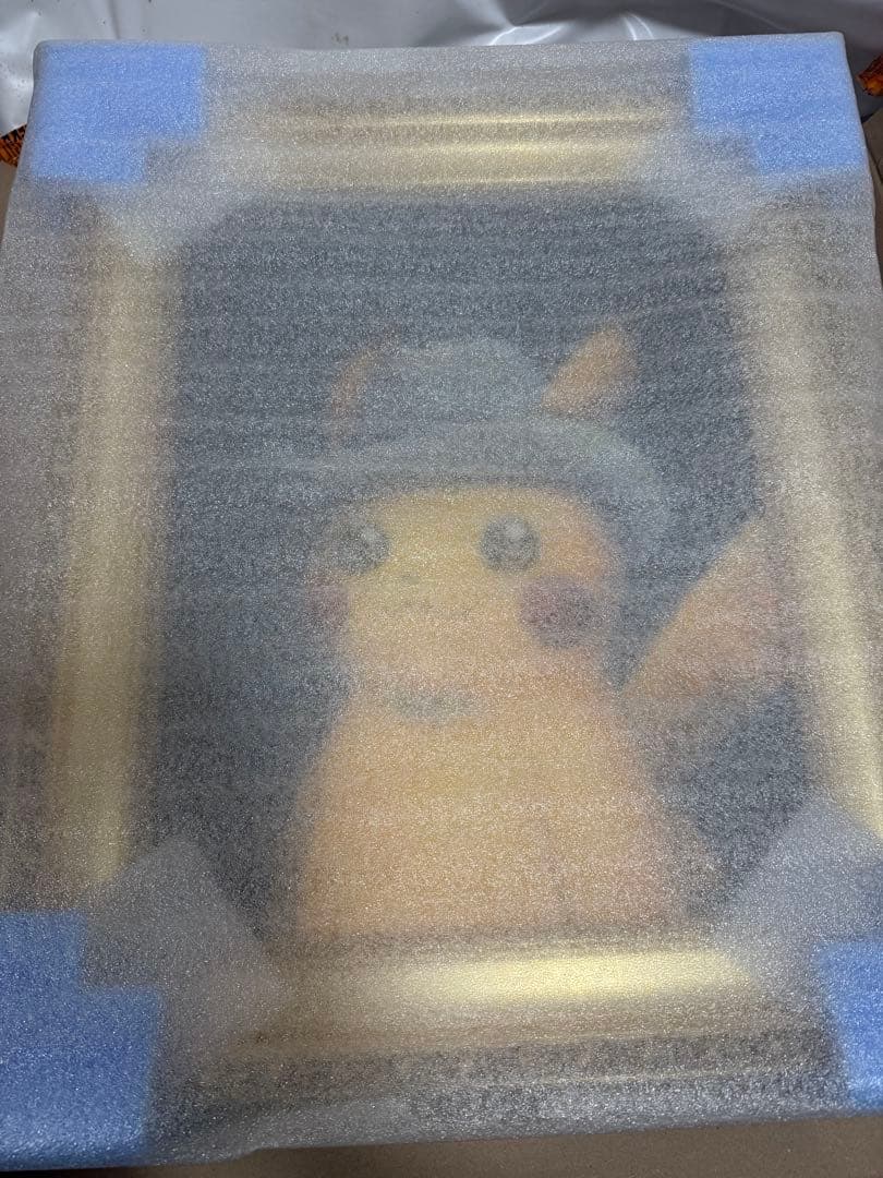 ゴッホピカチュウ　キャンバスアート　金枠　Sサイズ