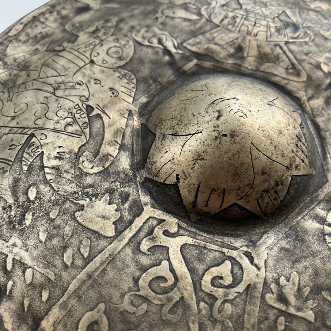 金属製打楽器 中国 チベット ゴング ドラ 銅鑼 アンティーク 民族楽器