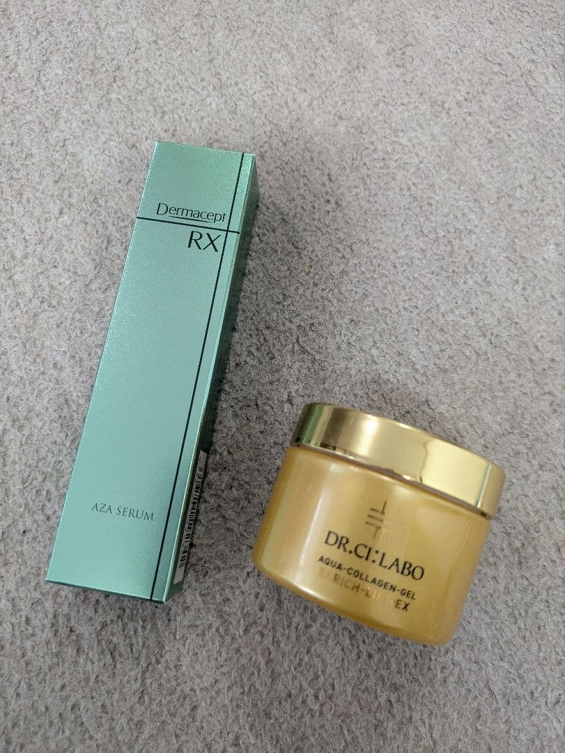 ドクターシーラボコラーゲンゲル EX 50gとロート製薬ダーマセプトAZA15ｇ