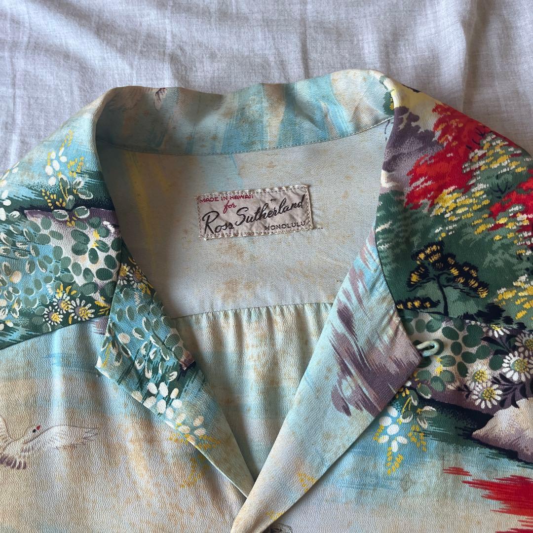 40s 50s ヴィンテージ アロハシャツ 長袖アロハ 和柄 - メルカリ