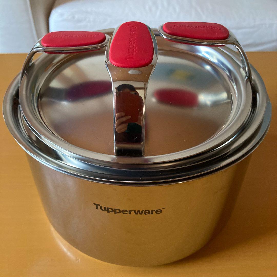 タッパーウェア コンパクト三層鍋 ハンドル付き（新品） - メルカリ