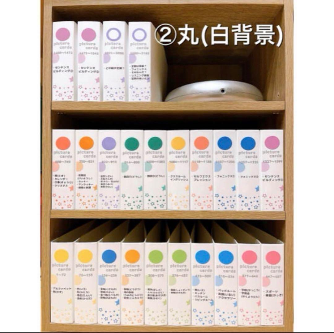 ペッピーキッズ】背表紙24枚(4種類あり)ピクチャーカード 収納ファイル