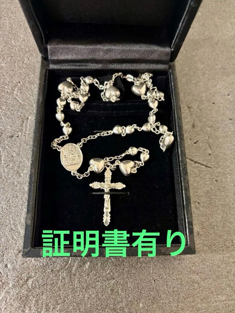 Dolce & Gabbanaロザリオ ハート　シルバー　ネックレス　925