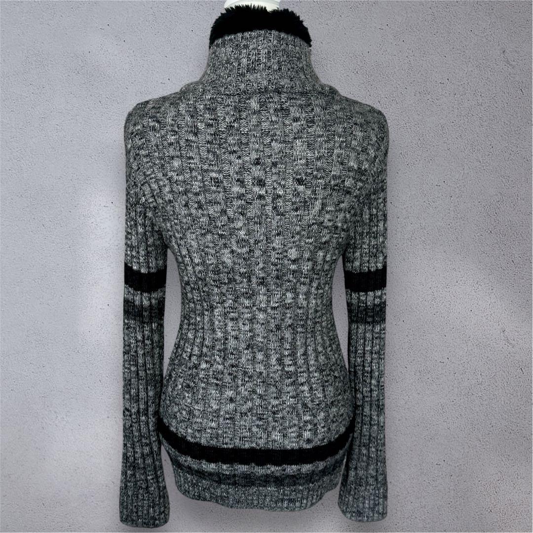 00s archive driver's knit ダブルジップ ファー y2k - メルカリ