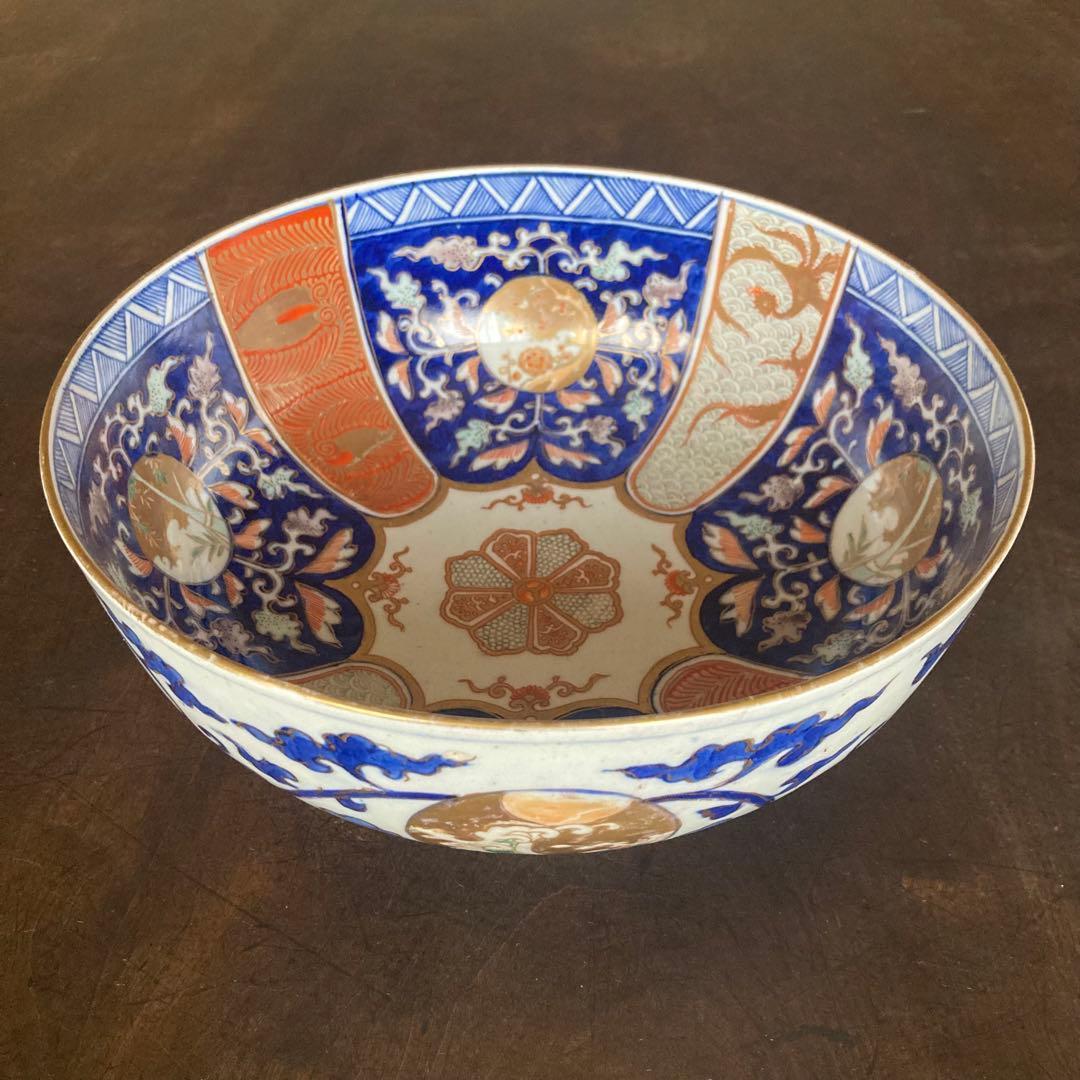 古伊万里　有田焼　鉢　深鉢　盛鉢　金彩　金蘭手　色鍋島　伊万里　骨董品　古美術