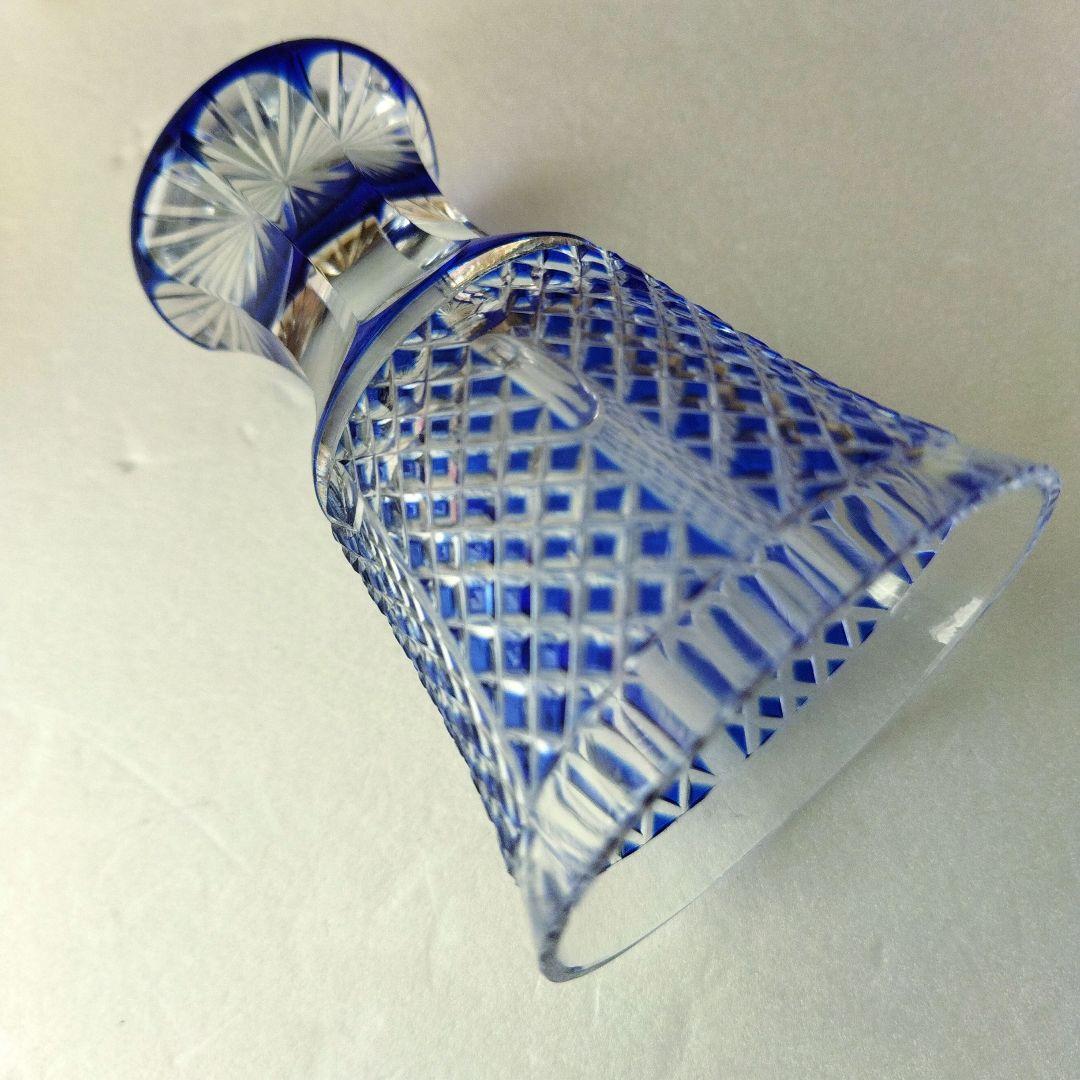 ミ*メ様 【未使用 長期保管品】復元薩摩切子 金継 脚付杯 色被せ切子