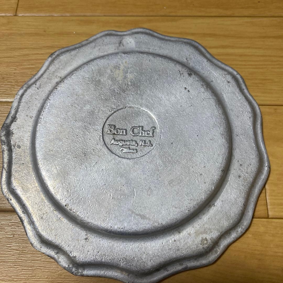 Bon Chef ピューター皿 花リム 7