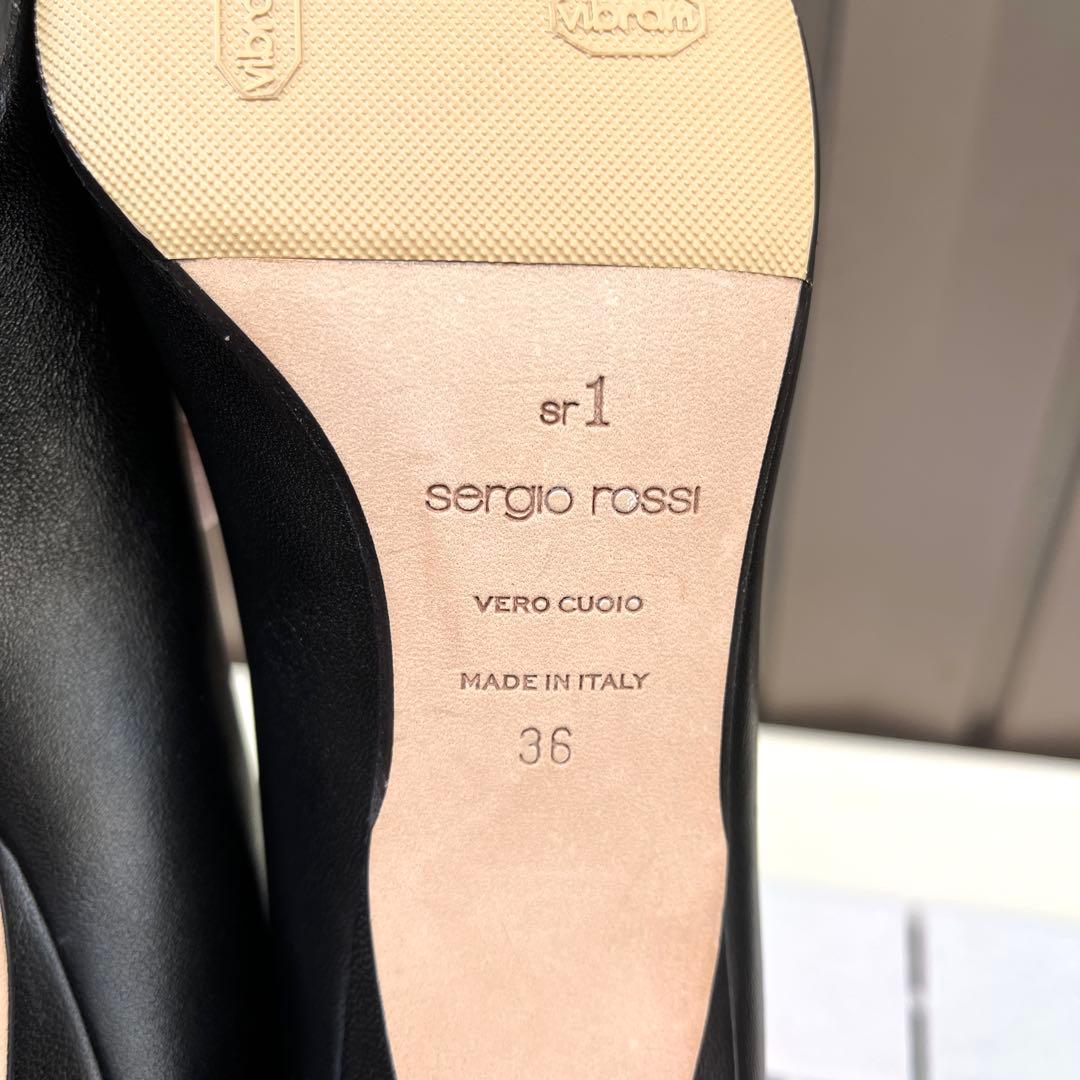 新品 36 Sergio rossi sr1 パンプス 黒 A78952 23 - メルカリ