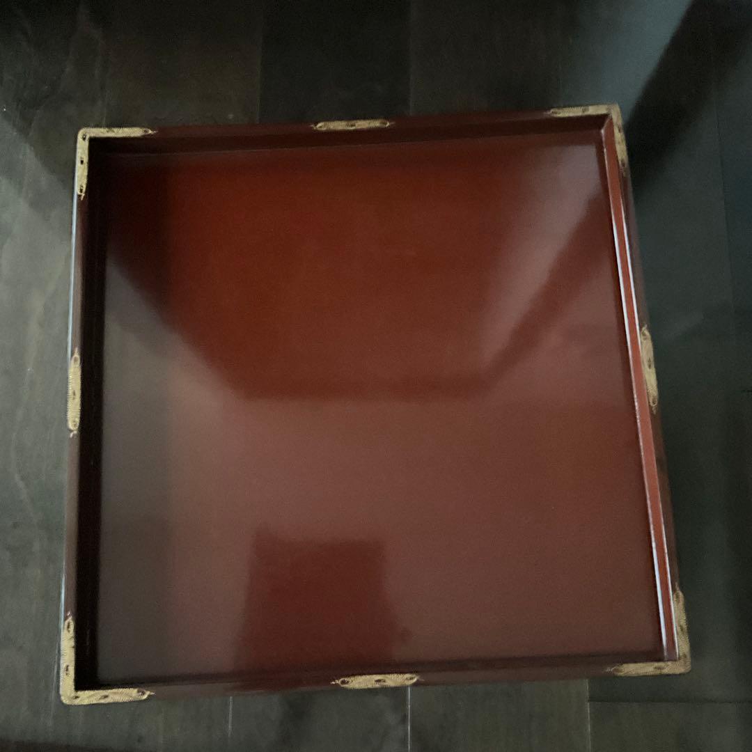 時代漆器 大判角盆 50cm角 二枚組 共箱付き 古美術 楽天市場】入れ子 木箱 5枚組 0604 古道具 古民家 民具 角盆