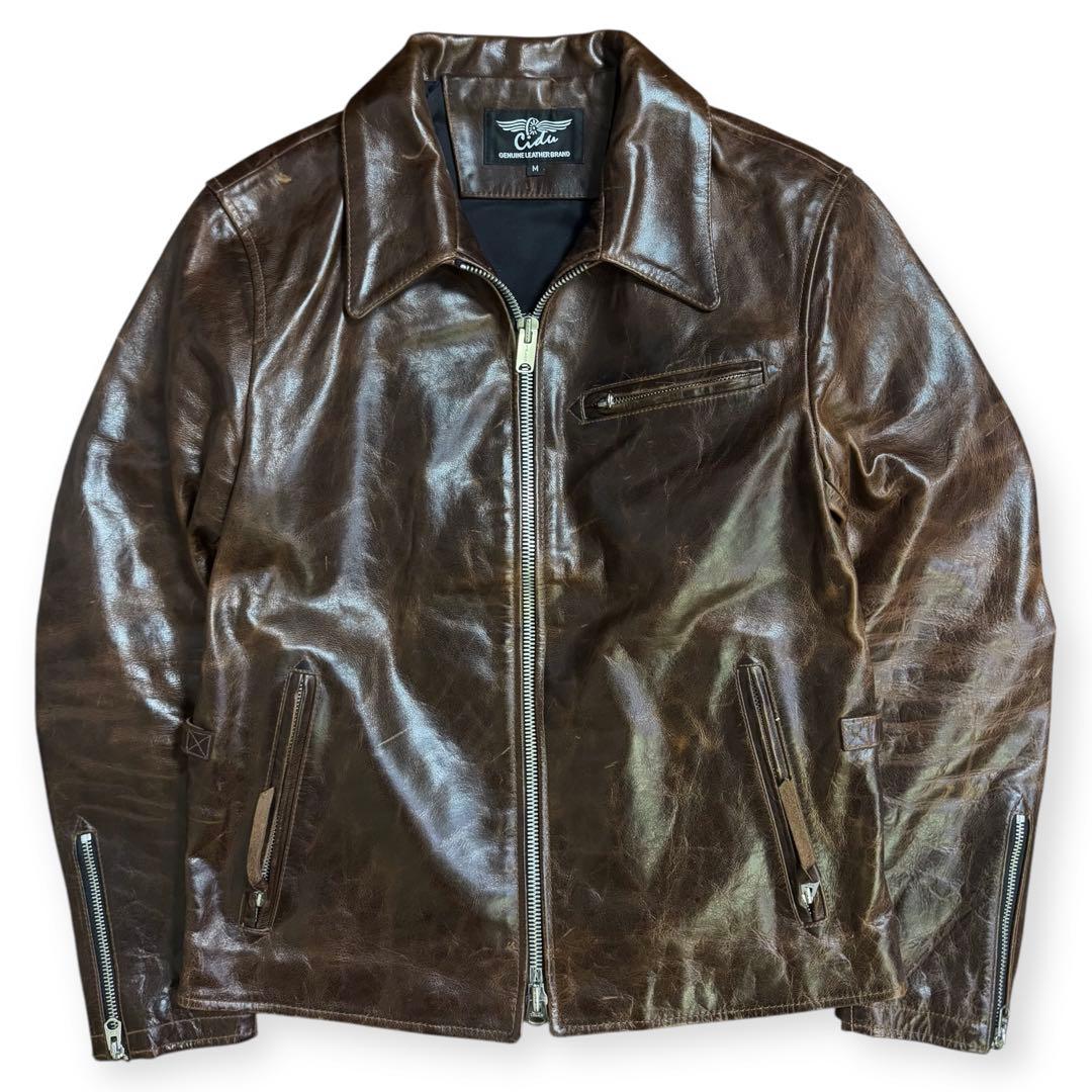 雰囲気抜群 CIDU 復刻 レザー スポーツジャケット デカTALON サイズM DSCF4708_1600x.png?v=1745373504