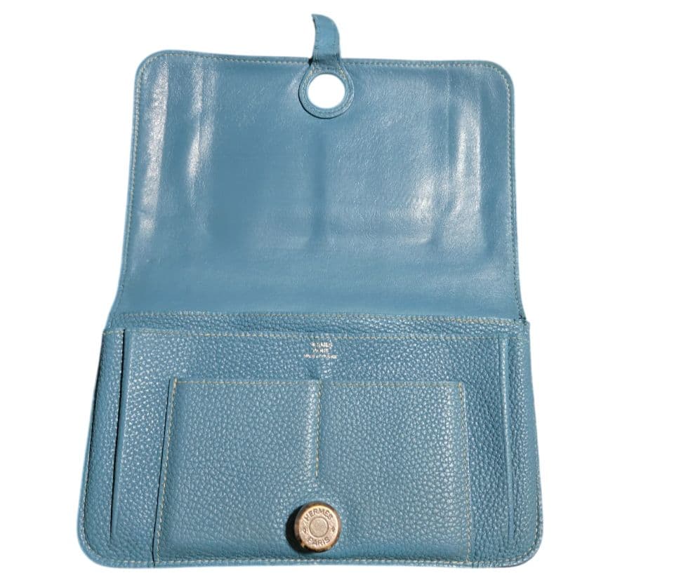 HERMES ドゴン GM デュオ 長財布 ブルージーン - メルカリ