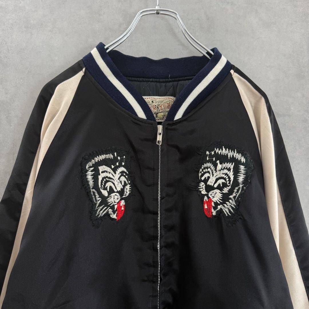 希少80s MEX TEX Stray Cats ストレイキャツ スカジャン L 希少80s MEX TEX Stray Cats ストレイキャツ スカジャン L - メルカリ