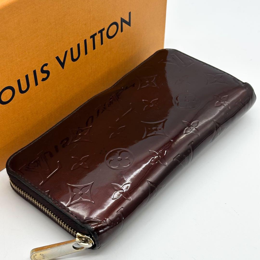 ルイヴィトン ジッピーウォレット アマラント ヴェルニ モノグラム