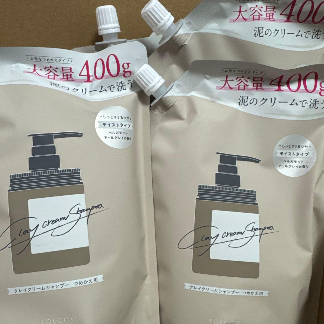 coconeクリームシャンプー 泥配合 詰替400g×4