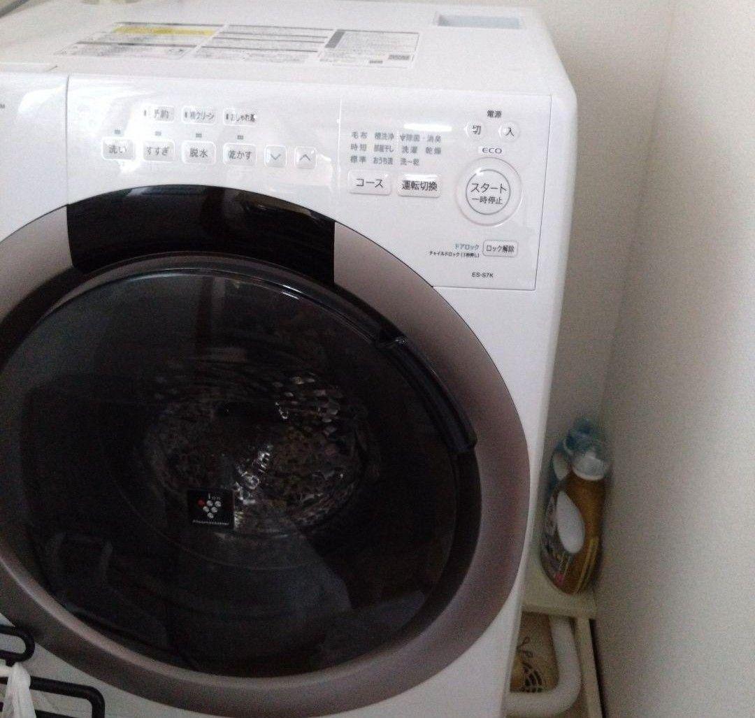 【2024年製美品】SHARP ドラム式洗濯乾燥機ES-S7K ホワイト ES-S7K | 洗濯機：シャープ