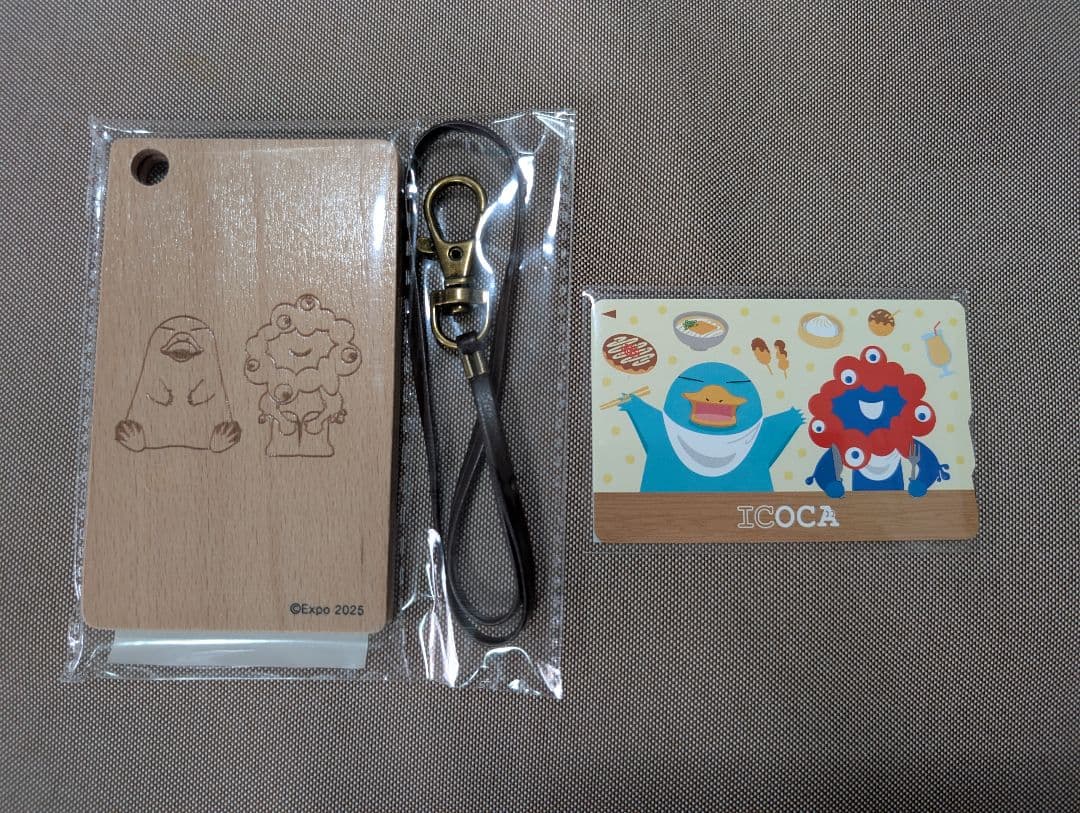 EXPO2025 ミャクミャク×イコちゃん 記念ICOCA 木製パスケースセット