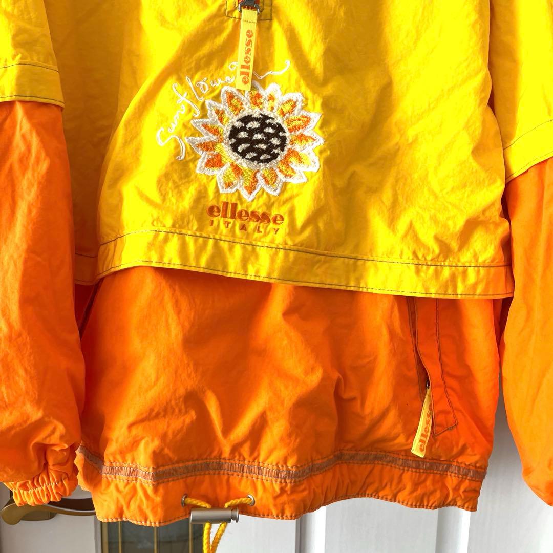 平成レトロ！ビビットカラーが可愛い ellesse エレッセ スキーウェア L
