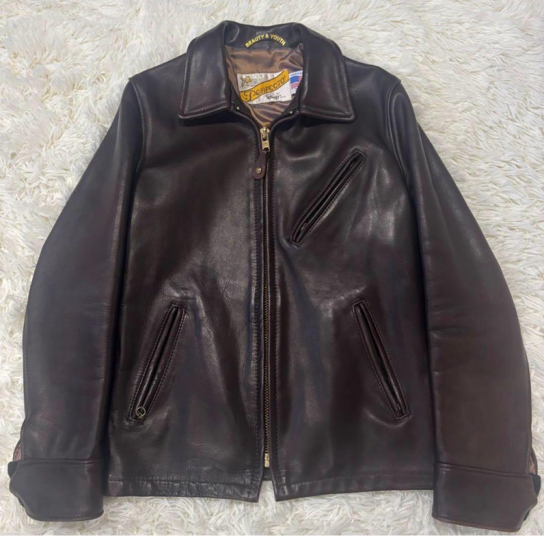 【美品】ショット ユナイテッドアローズ別注 シングルライダース ジャケット 36