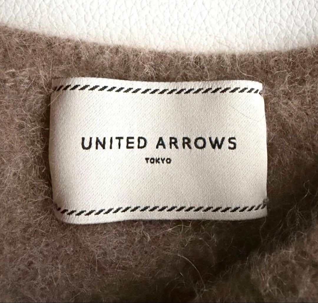 美品 ユナイテッドアローズUBCBファークルーネックニット ラクーン