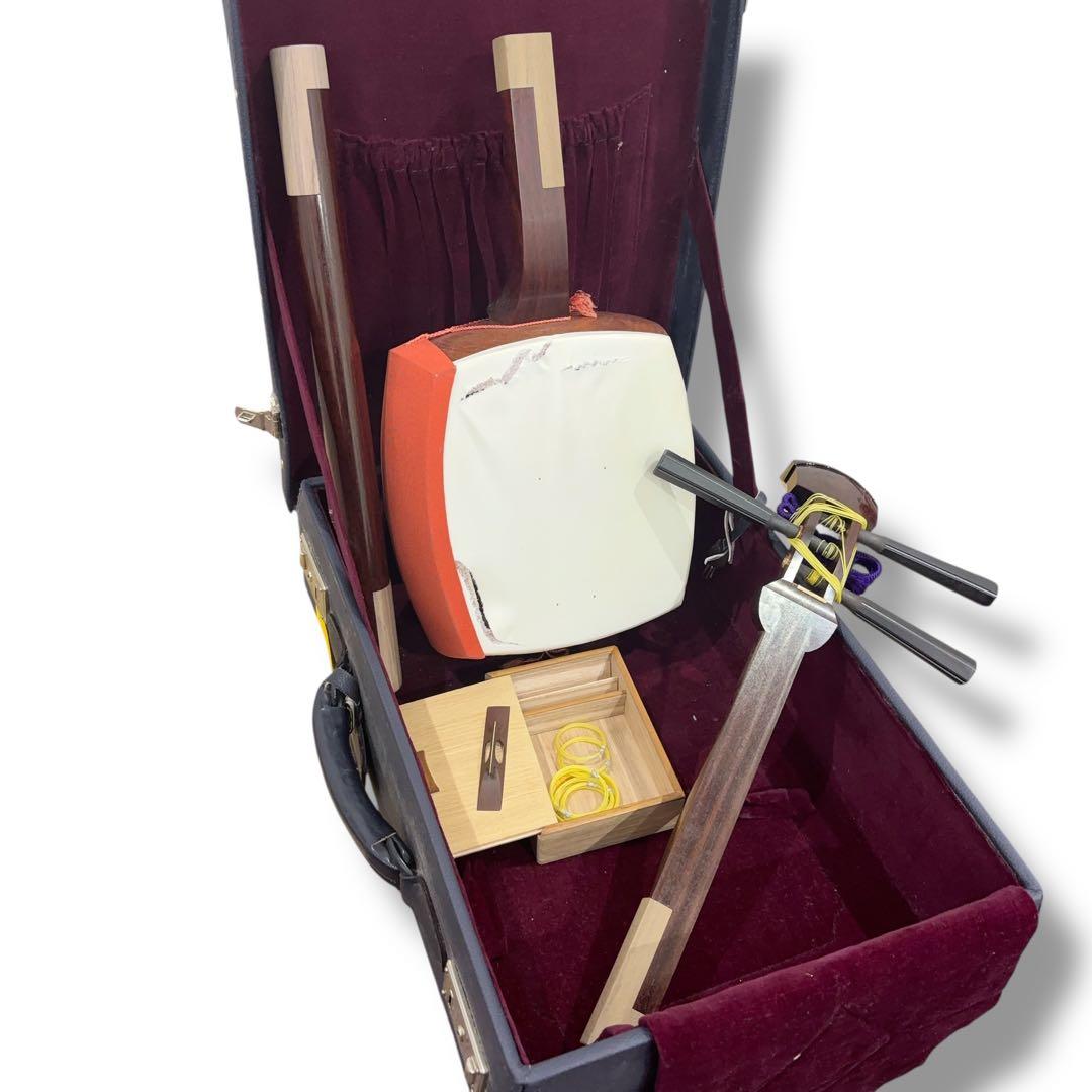 組立式 三味線 破れあり 日本橋 人形町 ばち英 英楽器店 1980年代