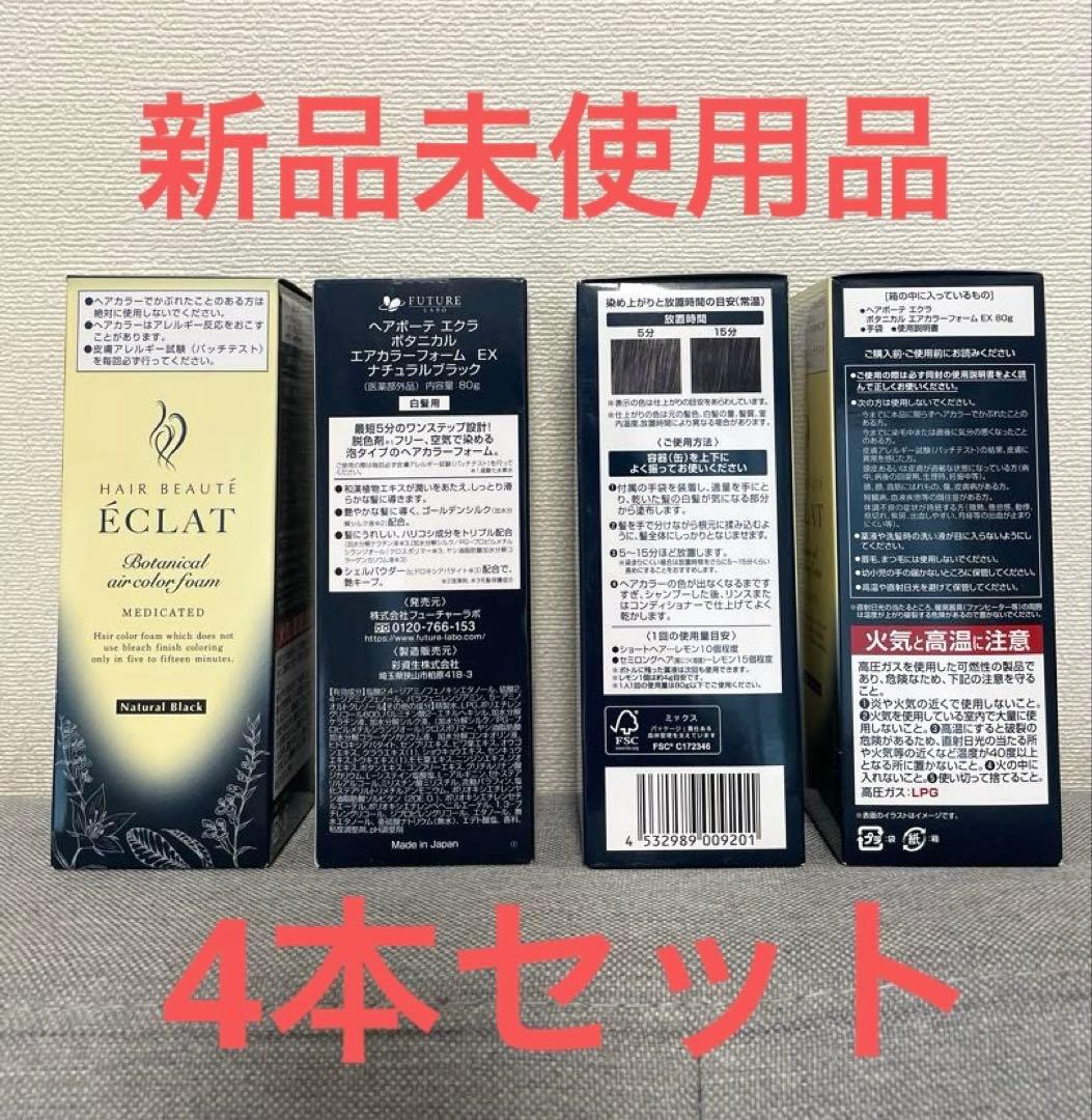 ヘアボーテエクラ ボタニカルエアカラーフォームEX ナチュラルブラック【新品】