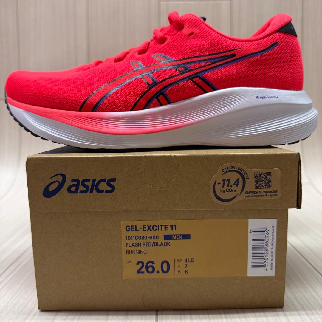 アシックス　GEL-EXCITE 11　フラッシュレッド　26.0cm　新品