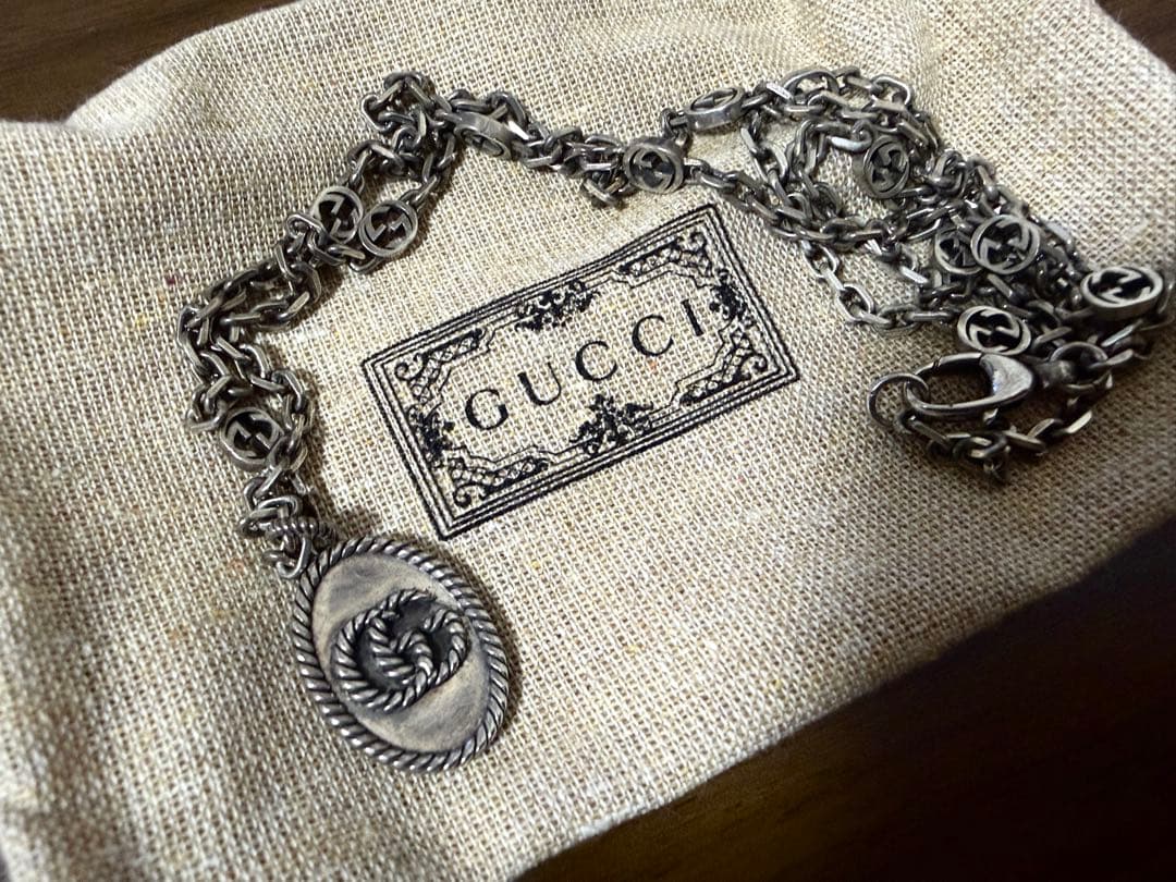 星野源！！GUCCI メンズ シルバーネックレス