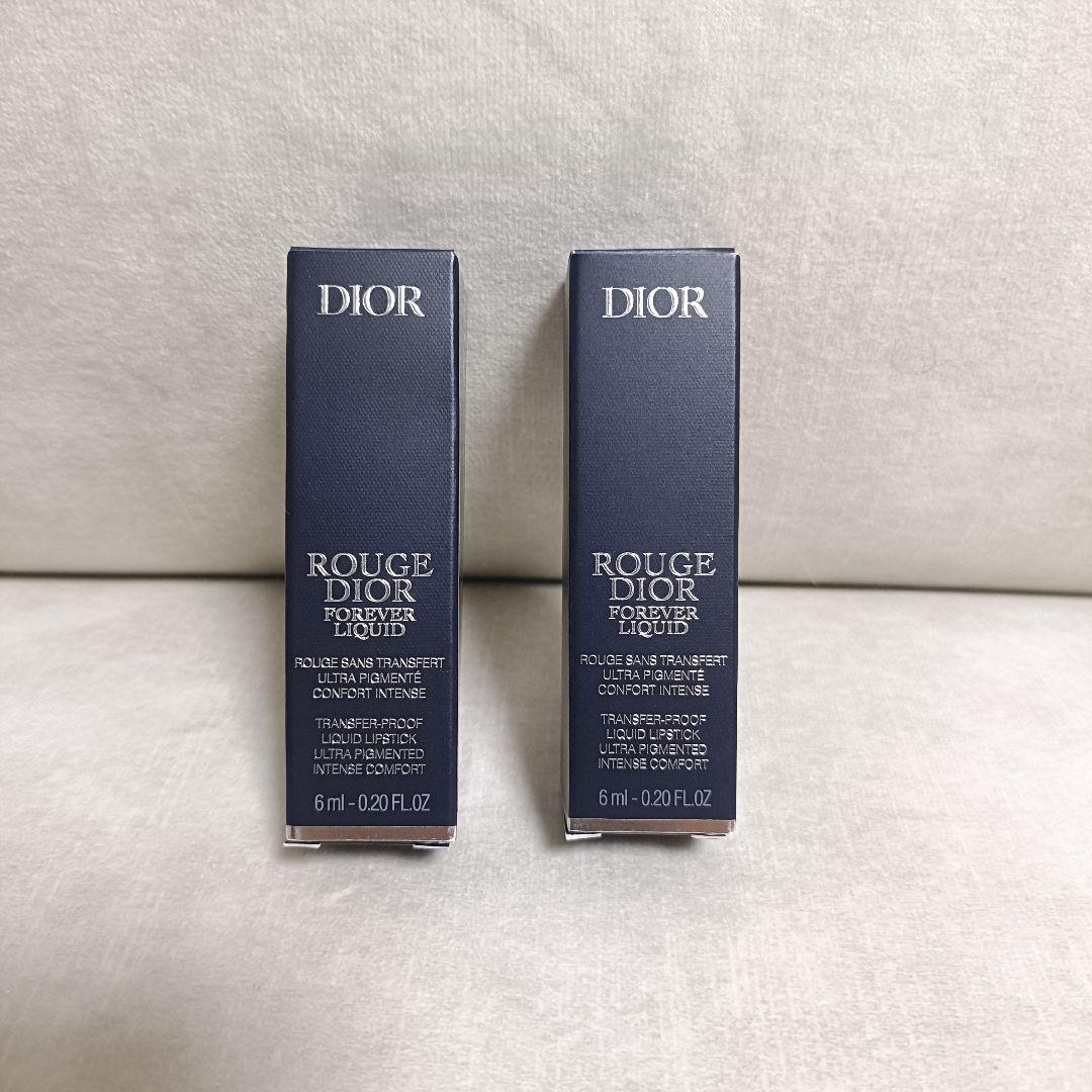 【新品未使用】ルージュディオールフォーエヴァーリキッドシークイン　100&323 11/1全国発売！ディオールのホリデー限定ラメリップ【ルージュ