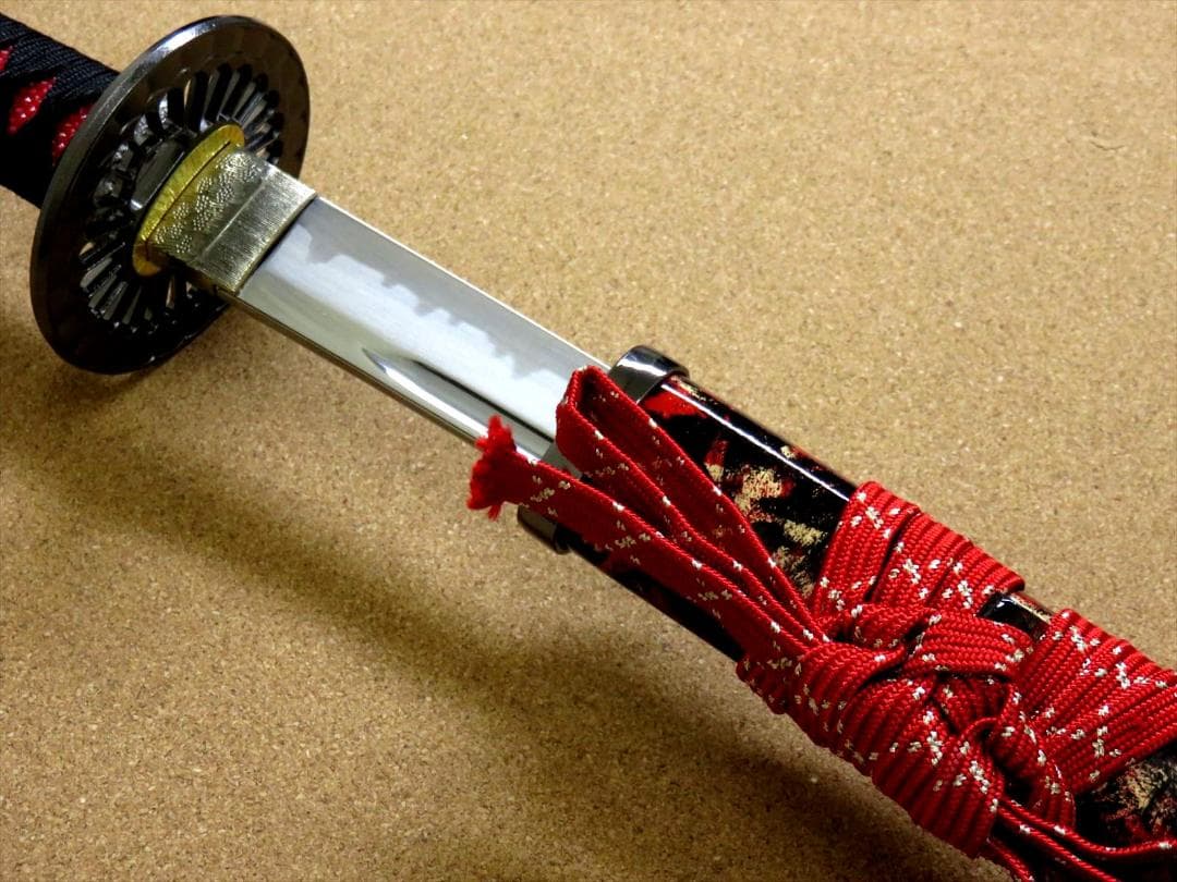 関の美術刀剣 戦国武将 前田慶次郎 大輪鍔 三本杉刃紋 大刀 模造